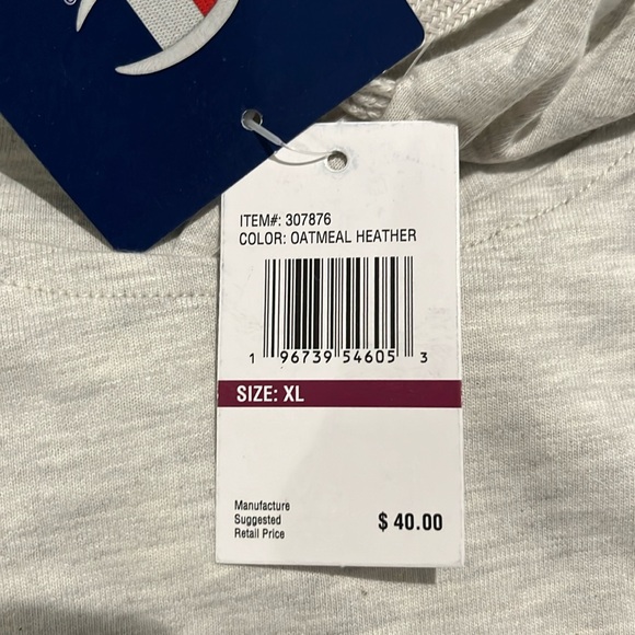 Champion authentic athletic wear size XL color oatmeal Heather long sleeve - Picture 2 of 9